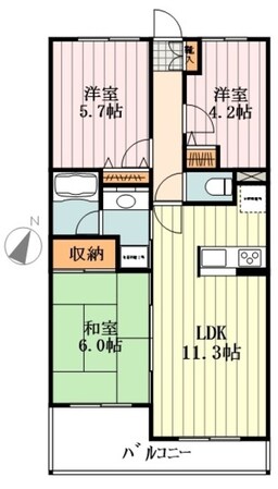 コスモ拝島の物件間取画像